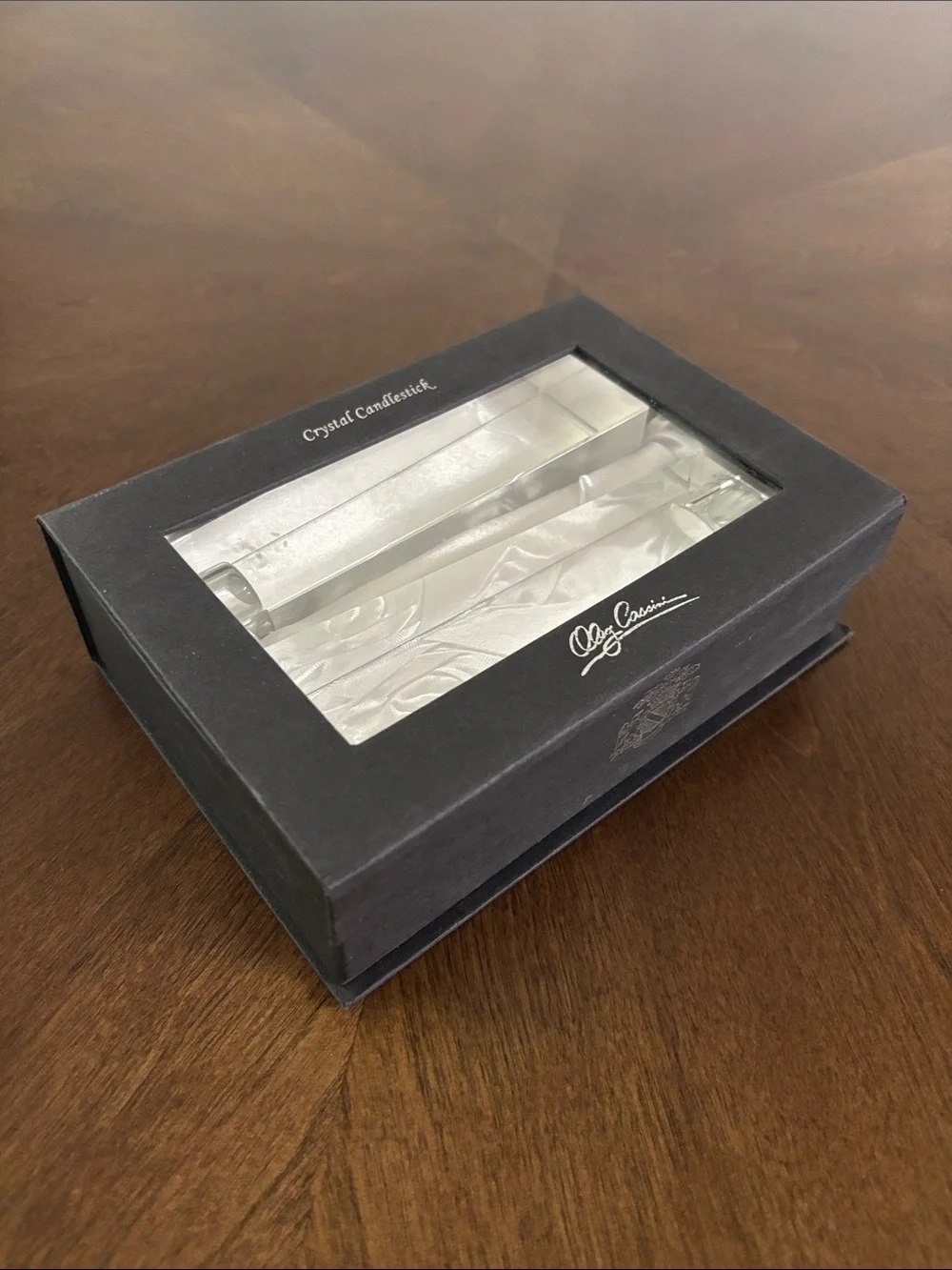 Crystal Candlesticks Kelly 6” by Oleg Cassini